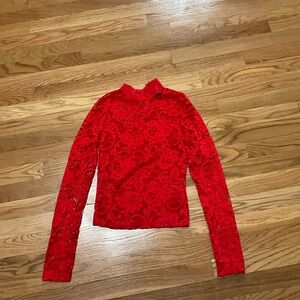 Red Lace Top